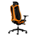 Vista posterior derecha de una silla para juegos Herman Miller Vantum en color naranja Helio.