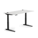 Mesa de juego Jarvis con tablero blanco y patas negras.